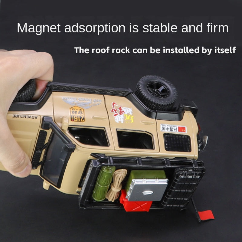 ZGTX 1:24 Scale Tuned Edition Die-Cast Alloy Model Toy Compatible with Tank 300 - with Roof Accessories, Opening Doors, Sound & Light, Pull-Back Function, Shock Absorption, Steering & Horn - Off-Road Vehicle Collection