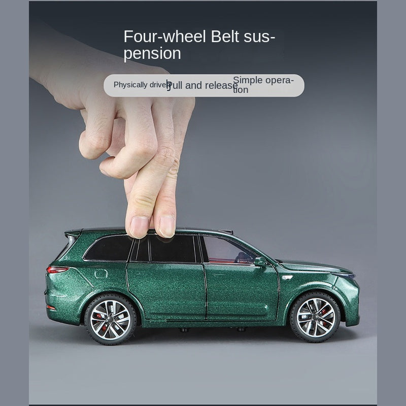ZGTX 1:24 Scale Die-Cast Alloy Model Toy Compatible with Li Auto L9 - Opening Doors, Sound & Light, Pull-Back Function, Shock Absorption, Steering, Horn & Adjustable Seats - Smart Family SUV Collection