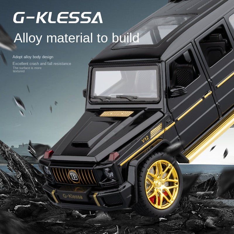 Mercedes-Benz G63 de aleación fundida a presión, escala 1:24, Chezhi - Control remoto, dirección, bocina y avance/retroceso - Colección de vehículos todoterreno