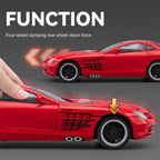 Chezhi 1:24 Scale Die-Cast Alloy Model Toy Compatible with Mercedes-Benz SLR McLaren 722 S - Opening Doors, Sound & Light, Pull-Back Function, Shock Absorption, Steering, Horn, Adjustable Rear Wing & Removable Fuel Cap - Supercar Collection