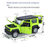 Qiyi 1:24 Scale Licensed Suzuki Jimny Die-Cast Alloy Model Toy - Opening Doors, Sound & Light, Pull-Back Function & Shock Absorption - Official Off-Road Vehicle Collection