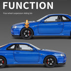 Jin Lifang 1:18 Die-Cast Alloy Model - Compatible with Nissan GT-R - High-Performance Supercar with Detachable Wheels, Opening Doors, Sound & Light, Shock Absorption & Interactive Steering Wheel