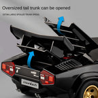 XHD 1:24 Scale Die-Cast Alloy Model Toy Compatible with Lamborghini Countach LP500 S - Pop-Up Headlights, Opening Doors, Sound & Light, Pull-Back Function, Shock Absorption, Steering & Horn - Classic Supercar Collection
