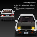 建元1:30 正版授权丰田AE86合金汽车模型 开门声光回力避震玩具车