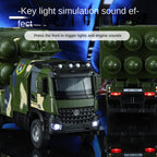 XHD 1:35 Scale HQ-16 Surface-to-Air Missile Launch Vehicle Die-Cast Alloy Model Toy - Ejectable & Elevating Missiles, Opening Doors, Sound & Light, Pull-Back Function - Air Defense Missile Collection
