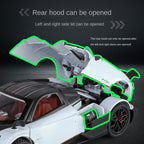 XHD 1:32 Die-Cast Alloy Model - Compatible with Pagani Huayra BC - Ultimate Hypercar with Opening Doors, Sound & Light, Pull-Back Action & Shock Absorption