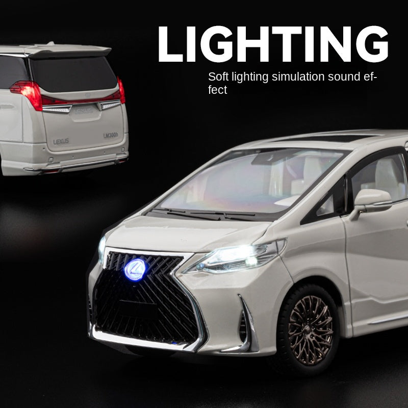Chezhi 1:18 Lexus LM300 Luxury MPV Model - Masterpiece with Starry Roof, Power Doors, Working Windows, Adjustable Seats, Sound & Light, Pull-Back, Interactive Steering & Shock Absorption