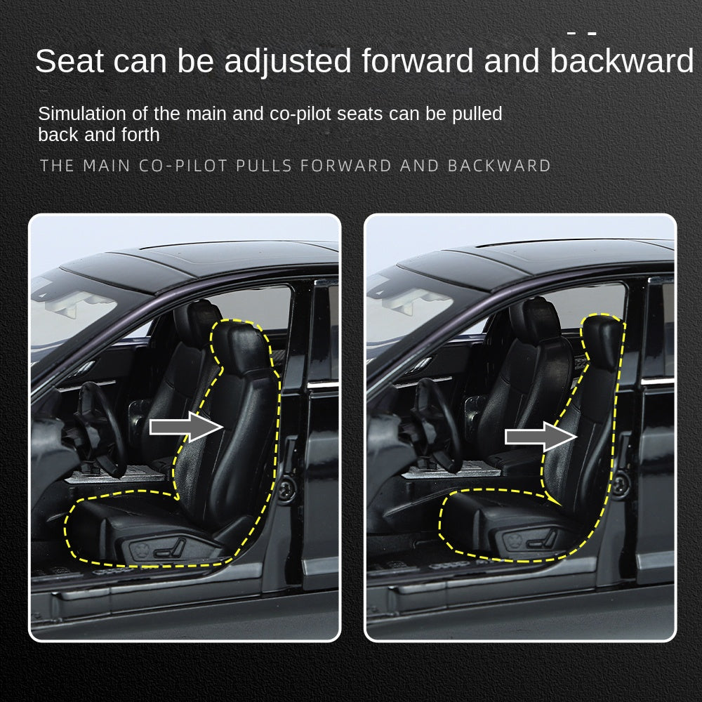 ZGTX 1:18 Scale Licensed Audi A6L Die-Cast Alloy Model Toy - Opening Doors, Sound & Light, Pull-Back Function, Shock Absorption, Horn & Adjustable Seats - Official Luxury Sedan Collection