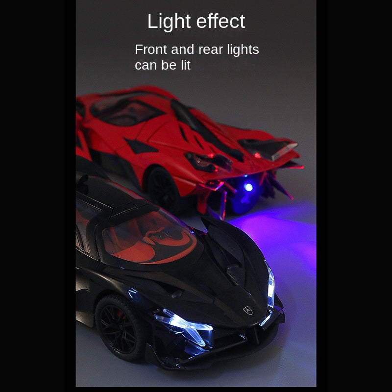 XHD 1:24 Scale Die-Cast Alloy Model Toy Compatible with Apollo Intensa Emozione - Smoke Effect, Opening Doors, Sound & Light, Pull-Back Function & Shock Absorption - Hypercar Collection
