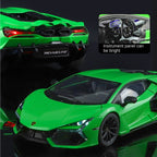 Black Mamba 1:18 Scale Licensed Lamborghini Reventón Die-Cast Alloy Model Toy - Opening Doors, Sound & Light, Shock Absorption, Steering, Horn, Adjustable Seats & Adjustable Rear Wing - Limited Edition Hypercar Collection