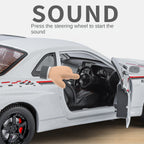 Jinglifang 1:24 Scale Die-Cast Alloy Model Toy Compatible with Nissan GT-R - Opening Doors, Sound & Light, Pull-Back Function, Shock Absorption, Steering & Foldable Mirrors - JDM Sports Car Collection