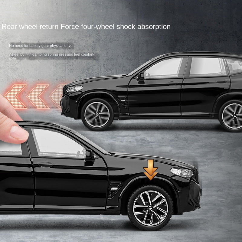 Jiaye 1:32 Die-Cast Alloy Model - Compatible with BMW X3 M - High-Performance SUV with Opening Doors, Sound & Light, Pull-Back Action & Shock Absorption