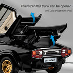 XHD 1:32 Scale Die-Cast Alloy Model Toy Compatible with Lamborghini Countach LP500 S - Pop-Up Headlights, Opening Doors, Sound & Light, Pull-Back Function & Shock Absorption - Classic Supercar Collection