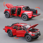 OK 1:24 Scale Die-Cast Alloy Model Toy Compatible with Great Wall Cannon Pickup Truck - Opening Doors, Sound & Light, Pull-Back Function, Shock Absorption, Steering, Horn & Retractable Steps - Off-Road Adventure Collection