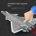 Chezhi 1:84 Scale Licensed J-20 Stealth Fighter Die-Cast Alloy Aircraft Model with Display Stand - Ejectable Missiles, Opening Hatches, Sound & Light, Pull-Back Function - Official Military Aircraft Collection