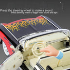 Jinglifang 1:24 Scale Convertible Edition Die-Cast Alloy Model Toy Compatible with Cadillac Eldorado - Opening Doors, Sound & Light, Pull-Back Function, Shock Absorption, Steering & Horn - Classic Luxury Car Collection