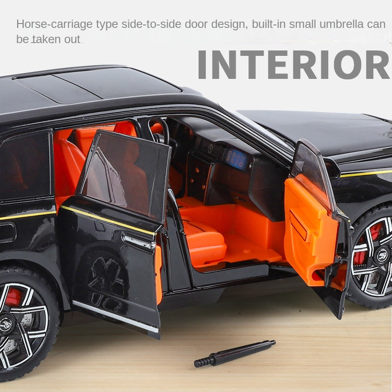 Jin Lifang 1:24 Die-Cast Alloy Model - Compatible with Rolls-Royce Cullinan - Ultimate Luxury SUV with Starlight Headliner, Adjustable Seats, Foldable Spirit of Ecstasy, Opening Doors, Sound & Light & Pull-Back Action