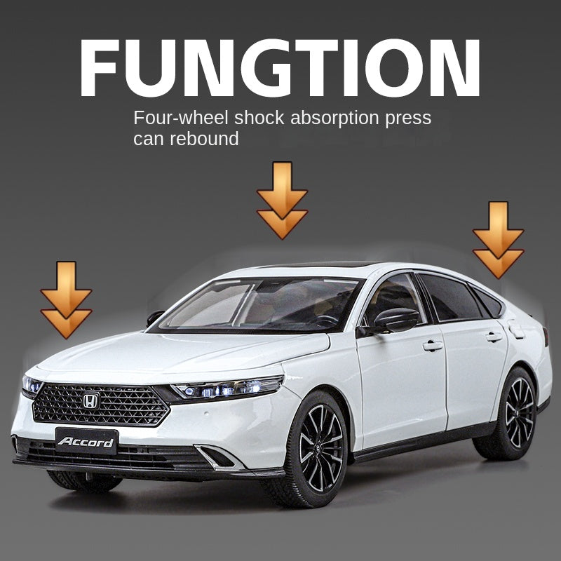 Black Mamba 1:18 Licensed Honda Accord Die-Cast Alloy Model - Official Family Sedan with Opening Doors, Sound & Light, Shock Absorption, Interactive Steering Wheel, Adjustable Seats, Opening Fuel Cap & Foldable Mirrors