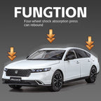 Black Mamba 1:18 Licensed Honda Accord Die-Cast Alloy Model - Official Family Sedan with Opening Doors, Sound & Light, Shock Absorption, Interactive Steering Wheel, Adjustable Seats, Opening Fuel Cap & Foldable Mirrors