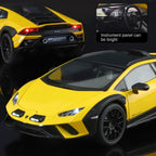 Black Mamba 1:18 Scale Licensed Lamborghini Huracán Sterrato Die-Cast Alloy Model Toy - Opening Doors, Sound & Light, Shock Absorption, Steering, Horn, Adjustable Rear Wing & Adjustable Seats - Off-Road Supercar Collection