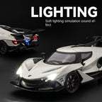 Chezhi 1:24 Scale Die-Cast Alloy Model Toy Compatible with Apollo Intensa Emozione - Opening Doors, Sound & Light, Pull-Back Function, Shock Absorption, Steering & Horn - Hypercar Collection
