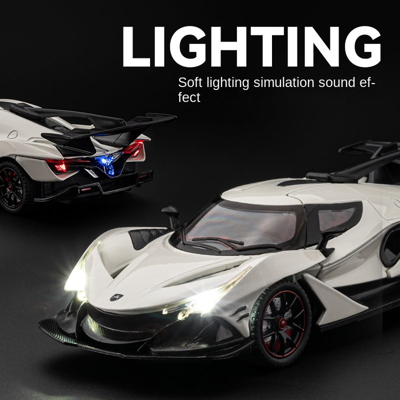 Chezhi 1:24 Scale Die-Cast Alloy Model Toy Compatible with Apollo Intensa Emozione - Opening Doors, Sound & Light, Pull-Back Function, Shock Absorption, Steering & Horn - Hypercar Collection