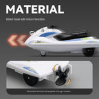 Chezhi 1:24 Die-Cast Alloy Model - Compatible with Wuling MINI EV & Motorboat Trailer Set - Compact Leisure Kit with Opening Doors, Sound & Light & Pull-Back Action