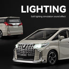 Chezhi 1:32 Scale Die-Cast Alloy Model Toy Compatible with Toyota Alphard - Opening Doors, Sound & Light, Pull-Back Function - Luxury MPV Collection