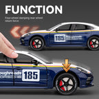 Chezhi 1:24 Track Edition Die-Cast Alloy Model - Compatible with Porsche Panamera - Feature-Packed with Spray Effect, Opening Doors, Realistic Sound & Light, Pull-Back Action, Shock Absorption & Steering