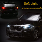 Black Mamba 1:24 Scale Licensed BMW X5 M Die-Cast Alloy Model Toy - Opening Doors, Sound & Light, Pull-Back Function, Shock Absorption, Steering, Horn & Adjustable Seats - Luxury Performance SUV Collection