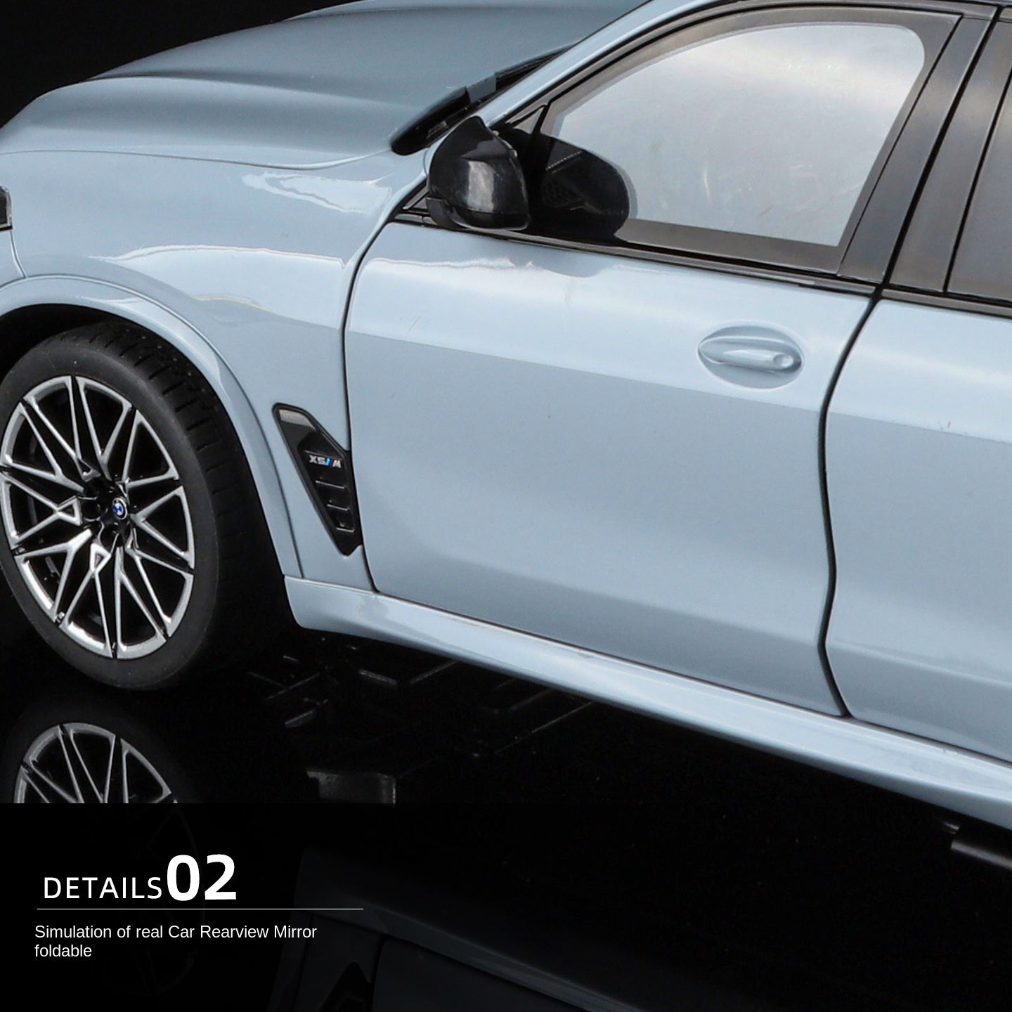 Black Mamba 1:18 Scale Licensed BMW X5 M Die-Cast Alloy Static Model - Opening Doors, Shock Absorption, Steering, Adjustable Seats & Foldable Mirrors - Luxury Performance SUV Collection