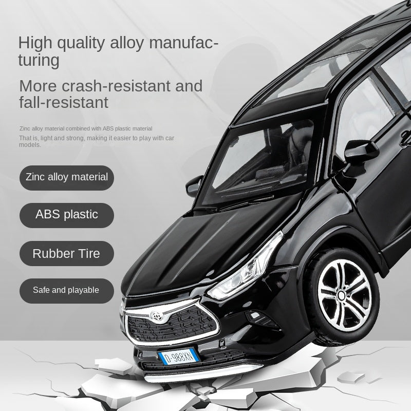 Jiaye 1:32 Scale Die-Cast Alloy Model Toy Compatible with Toyota Highlander - Opening Doors, Sound & Light, Pull-Back Function - Family SUV Collection