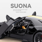 Chezhi 1:24 Scale Die-Cast Alloy Model Toy Compatible with Ford GT - Opening Doors, Sound & Light, Pull-Back Function, Shock Absorption, Steering, Horn & Adjustable Rear Wing - Supercar Collection