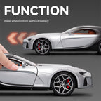Chezhi 1:32 Scale Die-Cast Alloy Model Toy Compatible with Bugatti Atlantic - with Mini Luggage Set, Opening Doors, Sound & Light, Pull-Back Function - Classic Car Collection
