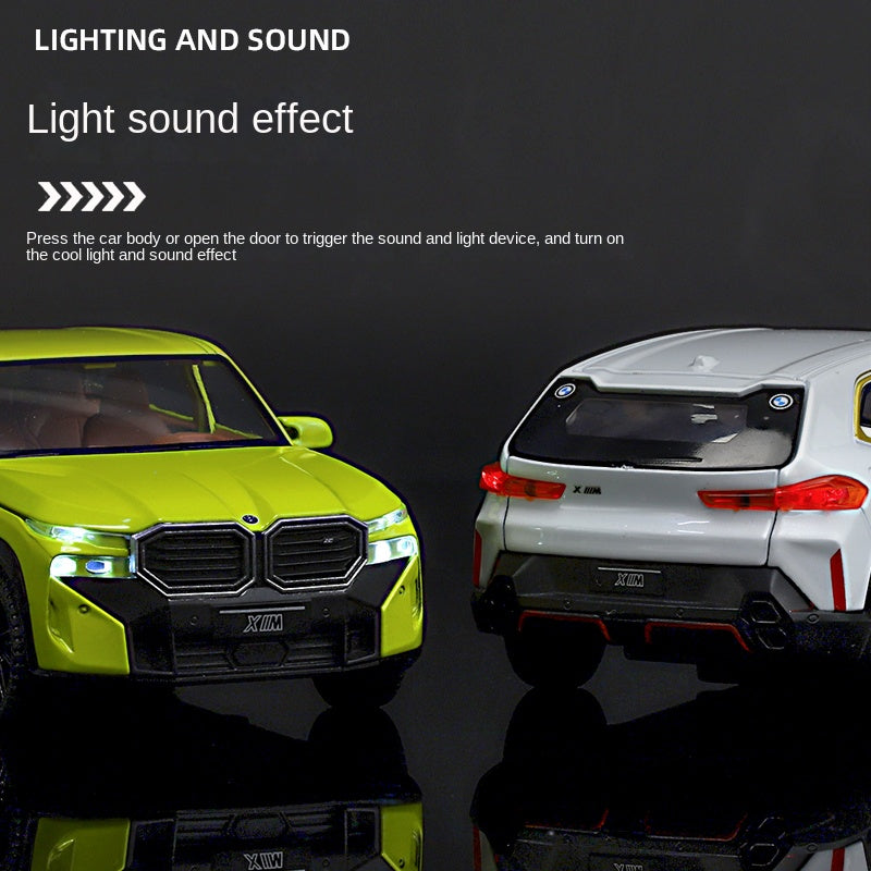 XHD 1:32 Scale Die-Cast Alloy Model Toy Compatible with BMW XM - Opening Doors, Sound & Light, Pull-Back Function - Luxury Performance SUV Collection