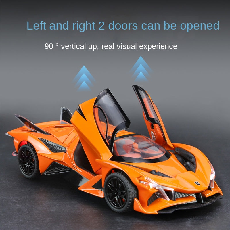 XHD 1:32 Die-Cast Alloy Model - Compatible with Apollo Evo Hypercar - Feature-Packed with Opening Doors, Realistic Sound & Light, Pull-Back Action & Shock Absorption