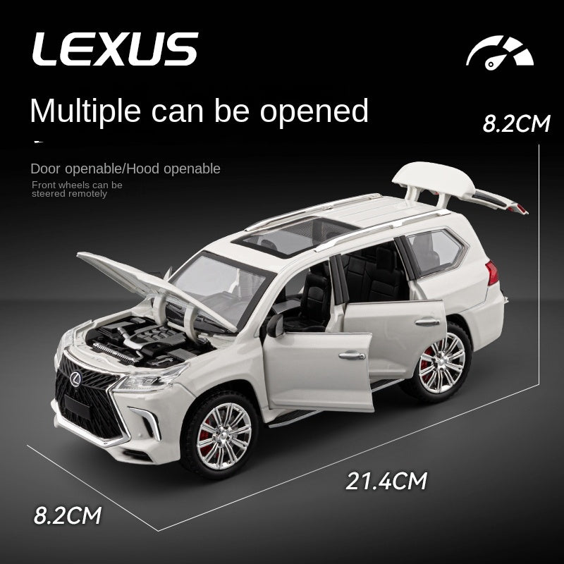 Chezhi 1:24 Scale Licensed RC Remote Control Lexus LX570 Die-Cast Alloy Model Toy - Remote Controlled Forward/Backward & Steering, Horn Sound - Luxury SUV Collection