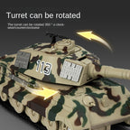 XHD 1:35 Die-Cast Alloy Model - Compatible with German King Tiger Heavy Tank - Feature-Packed with Smoke/Spray Effect, Sound & Light, Pull-Back Action & Removable Tracks