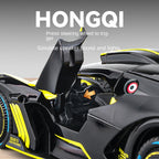 Chezhi 1:24 Scale Smoke Effect Edition Die-Cast Alloy Model Toy Compatible with Bugatti Bolide - Opening Doors, Sound & Light, Pull-Back Function, Shock Absorption, Steering & Horn - Hypercar Collection