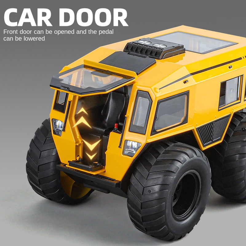 XHD 1:24 Scale Die-Cast Alloy Model Toy Compatible with SHERP All-Terrain Vehicle - Opening Doors, Sound & Light, Pull-Back Function & Shock Absorption - Extreme Off-Road Collection