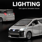 Chezhi 1:32 Scale Die-Cast Alloy Model Toy Compatible with Toyota Vellfire - Opening Doors, Sound & Light, Pull-Back Function - Luxury MPV Collection