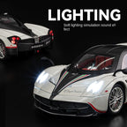 Chezhi 1:18 Scale Die-Cast Alloy Model Toy Compatible with Pagani Zonda C12 - Opening Doors, Sound & Light, Pull-Back Function, Shock Absorption, Steering & Horn - Supercar Collection