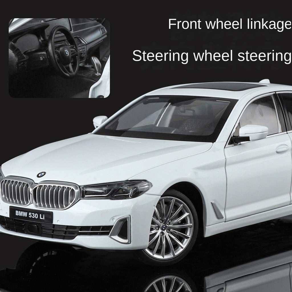 BMW 530Li Black Mamba, modelo estático de aleación fundida a presión, con licencia, escala 1:18: puertas que se abren, amortiguación, dirección, asientos ajustables y espejos plegables - Colección de sedanes de lujo