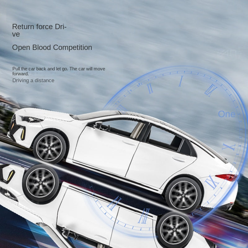 OK 1:24 Scale Die-Cast Alloy Model Toy Compatible with GAC Trumpchi Emkoo - Opening Doors, Sound & Light, Pull-Back Function, Shock Absorption, Steering & Horn - Sports Sedan Collection