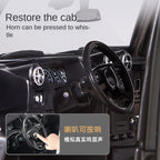 OK 1:18 Die-Cast Alloy Model - Compatible with Hummer H2 - Police & Fire Rescue, Opening Doors, Sound & Light, Shock Absorption, Interactive Steering Wheel, Adjustable Seats & Opening Fuel Cap