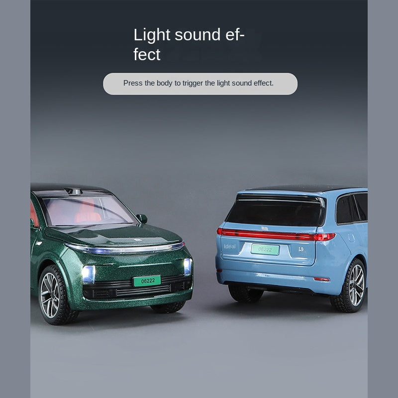 ZGTX 1:24 Scale Die-Cast Alloy Model Toy Compatible with Li Auto L9 - Opening Doors, Sound & Light, Pull-Back Function, Shock Absorption, Steering, Horn & Adjustable Seats - Smart Family SUV Collection