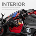 Chezhi 1:24 Die-Cast Alloy Model - Compatible with McLaren Senna GTR Track Beast - Feature-Packed with Opening Doors, Realistic Sound & Light, Pull-Back Action, Steering, Shock Absorption & Horn