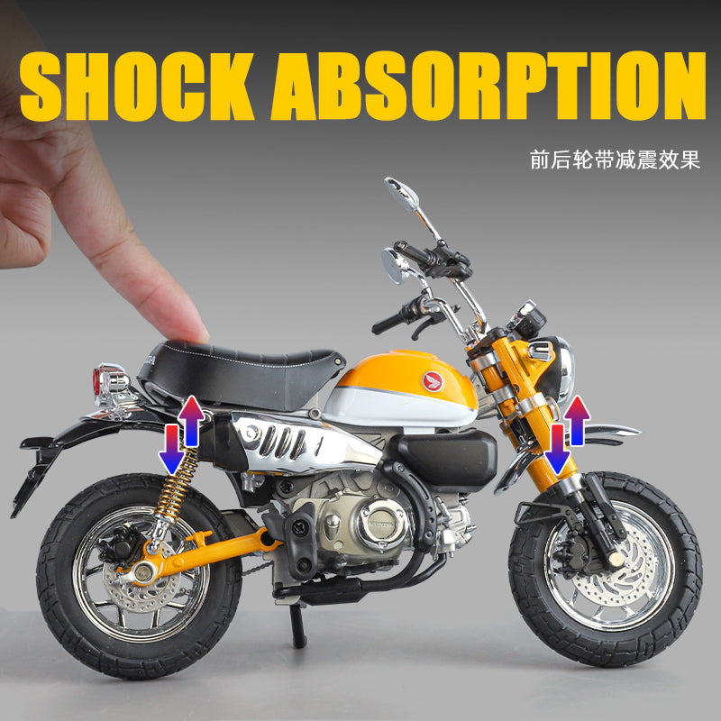 Black Mamba 1:9 Licensed Honda MSX125 (Grom) / Monkey 125 Die-Cast Alloy Model - Official Mini-Moto with Realistic Sound & Light, Coasting Action, Front Suspension, Functional Steering & Liftable Seat