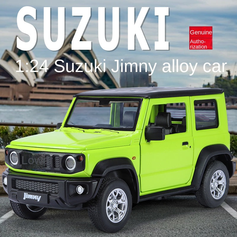 Qiyi 1:24 Scale Licensed Suzuki Jimny Die-Cast Alloy Model Toy - Opening Doors, Sound & Light, Pull-Back Function & Shock Absorption - Official Off-Road Vehicle Collection