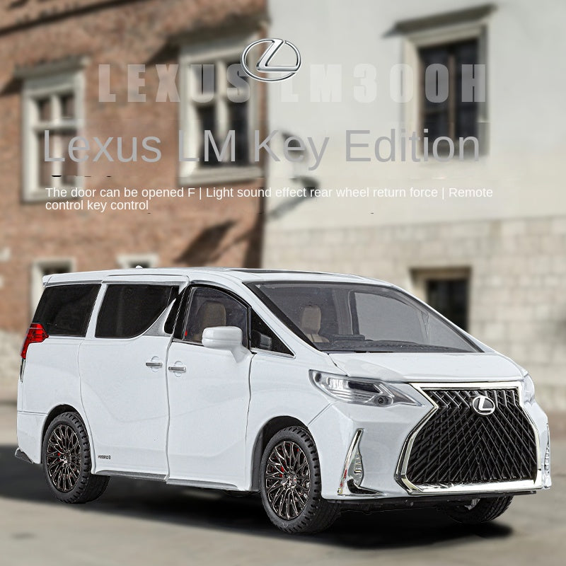 ZGTX 1:24 Scale Die-Cast Alloy Model Toy Compatible with Lexus LM300h - Remote Key Controlled Sound & Light, Opening Doors, Pull-Back Function, Steering & Horn - Luxury MPV Collection